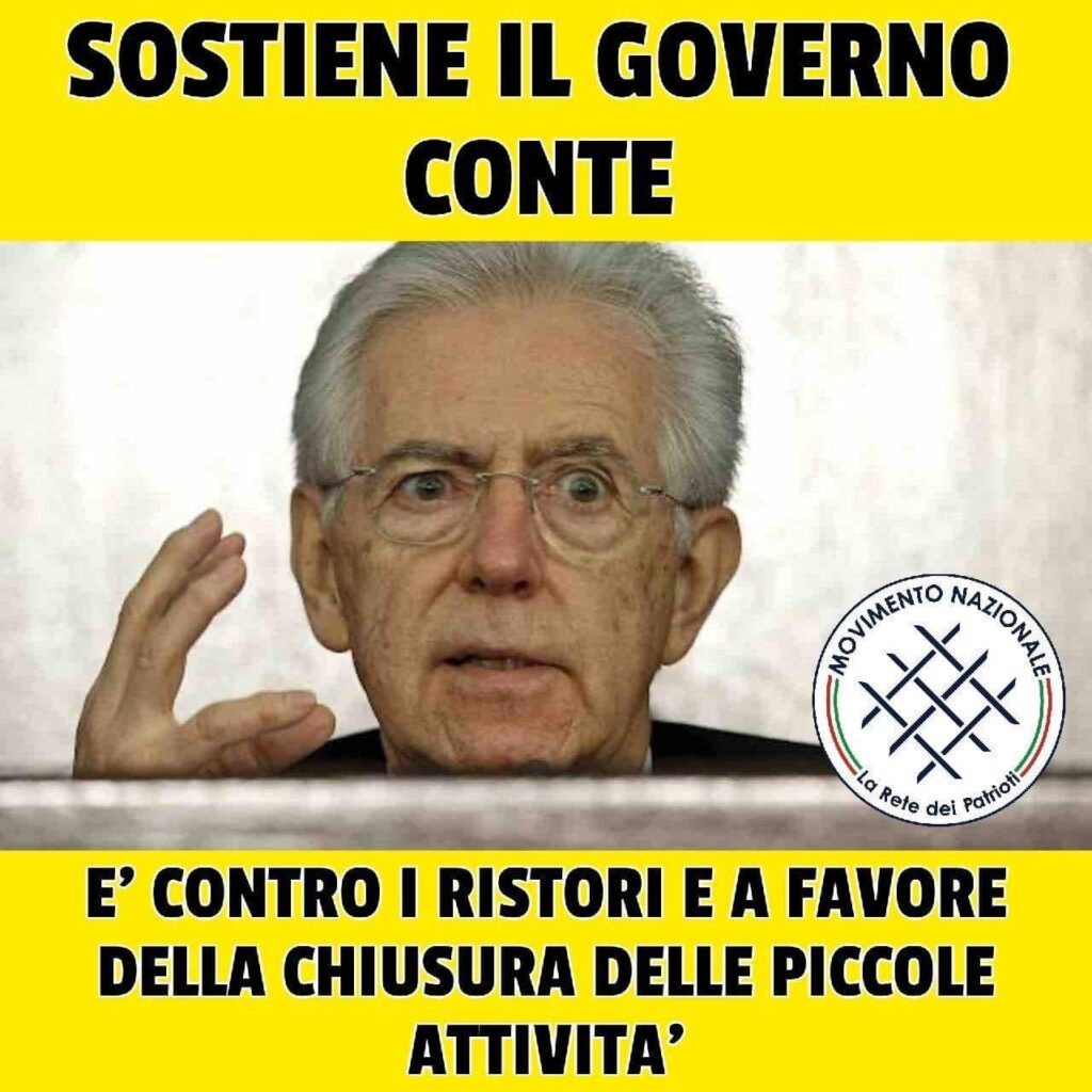 Monti sostiene Conte